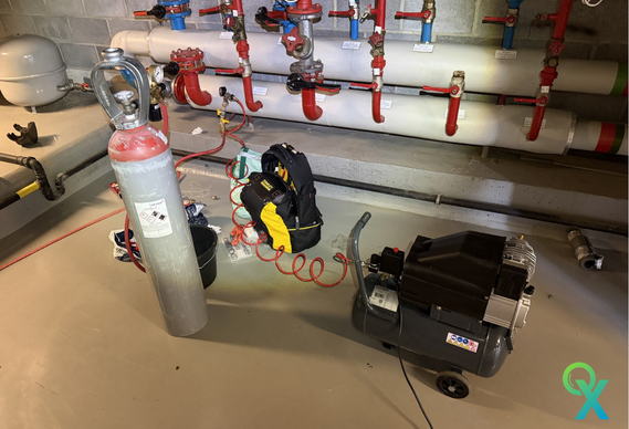 Recherche de fuite au gaz traceur réalisée par AXPRO