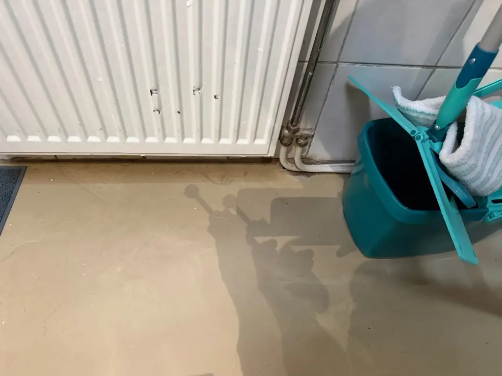 Humidité cuisine sous plateforme : peinture décollée, Vilvoorde